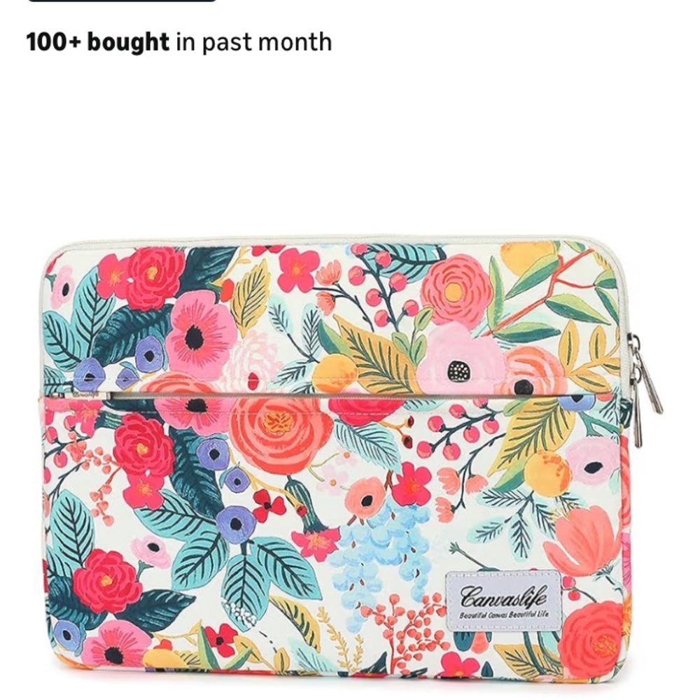 Floral Tablet Sleeve Case - Pink Multi laptop case